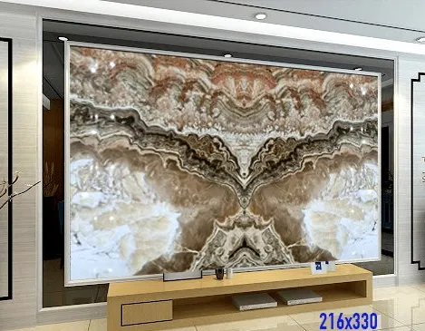 Tranh đá đối xứng onyx trong phòng khách